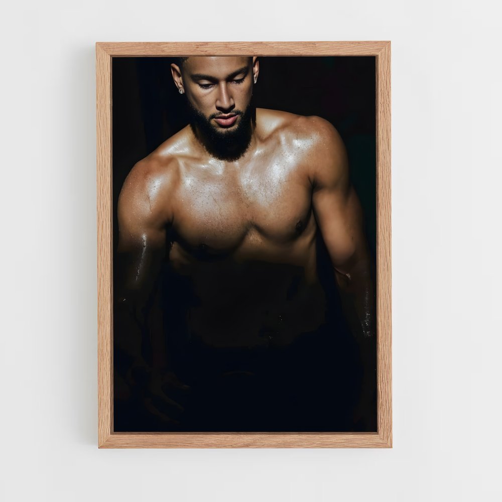 Poster L'Homme Sans Chemise – affiche Basketball (vue 4)